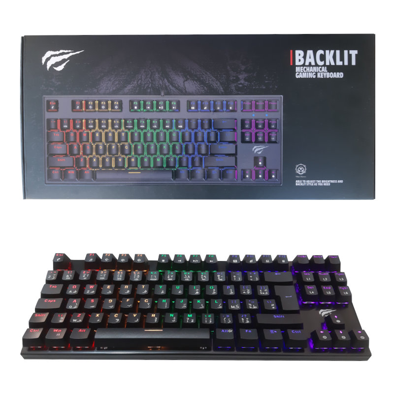 CLAVIER MECANIQUE GAMING HAVIT KB857L-BK SMALL